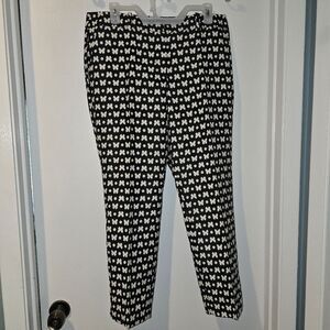 TALBOTS HAMPSHIRE ANKLE PANTS - JACQUARD BUTTERFLY Size 10 Petite